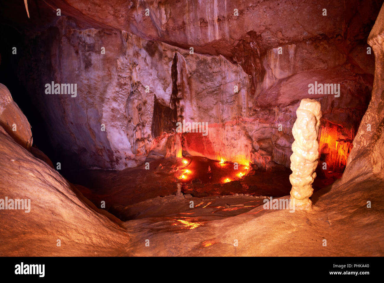 Cave dark interior Stock Photo