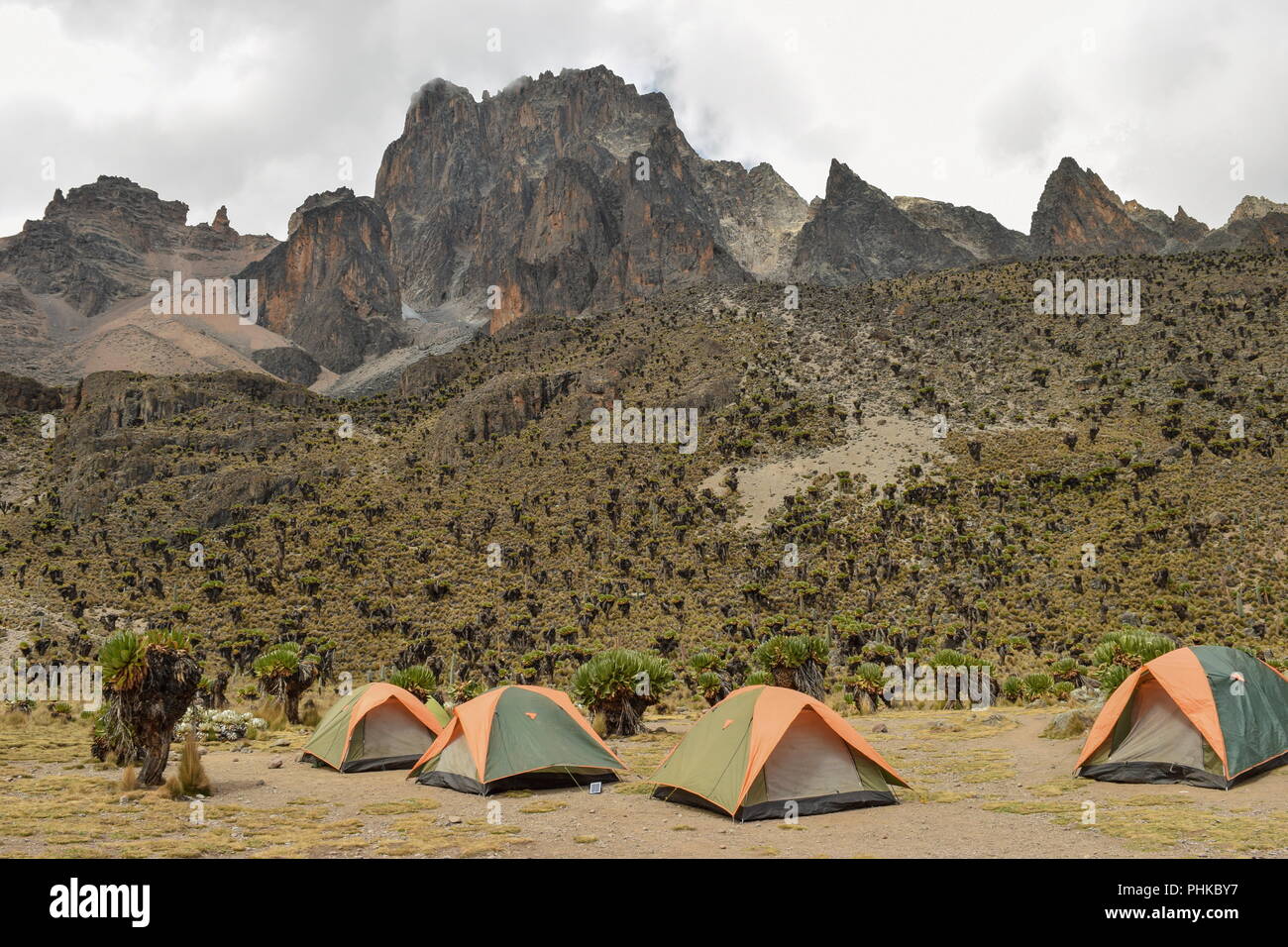 Mount Kenya's highest Peak, Batian Peak, Mount Kenya National Park ...
