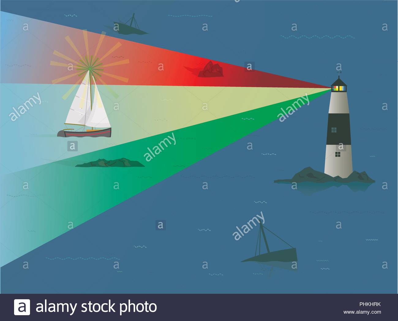 Lighthouses - guiding lights for ships Lighthouses - guiding lights for ships