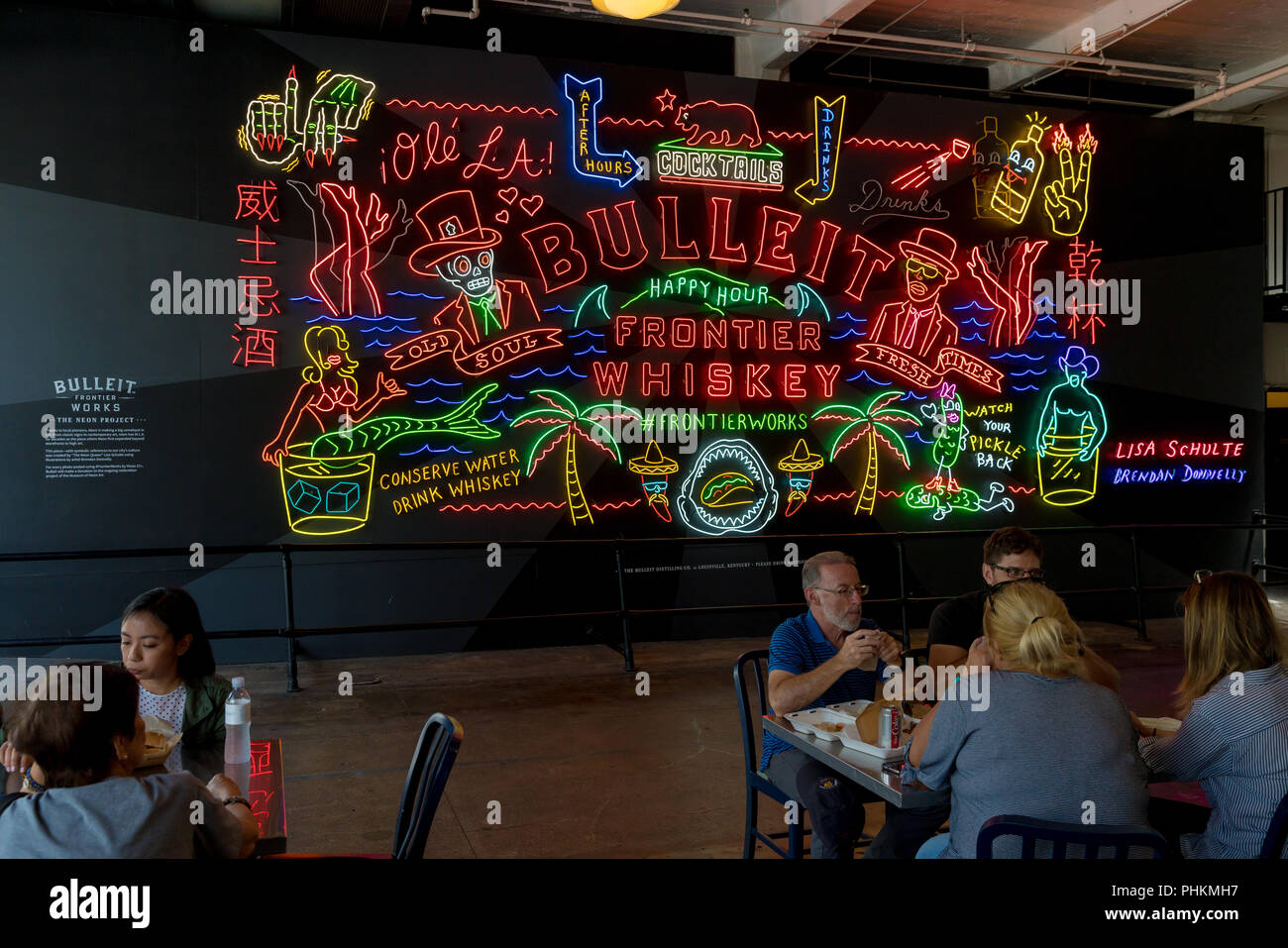 Bulleit Neon Sign The Neon Project By Lisa Schulte At The Grand Central Market In Downtown Los Angeles California Stock Photo Alamy Bulleit Neon Sign The Neon Project By Lisa Schulte At The Grand Central Market In Downtown Los Angeles California Stock Photo Alamy