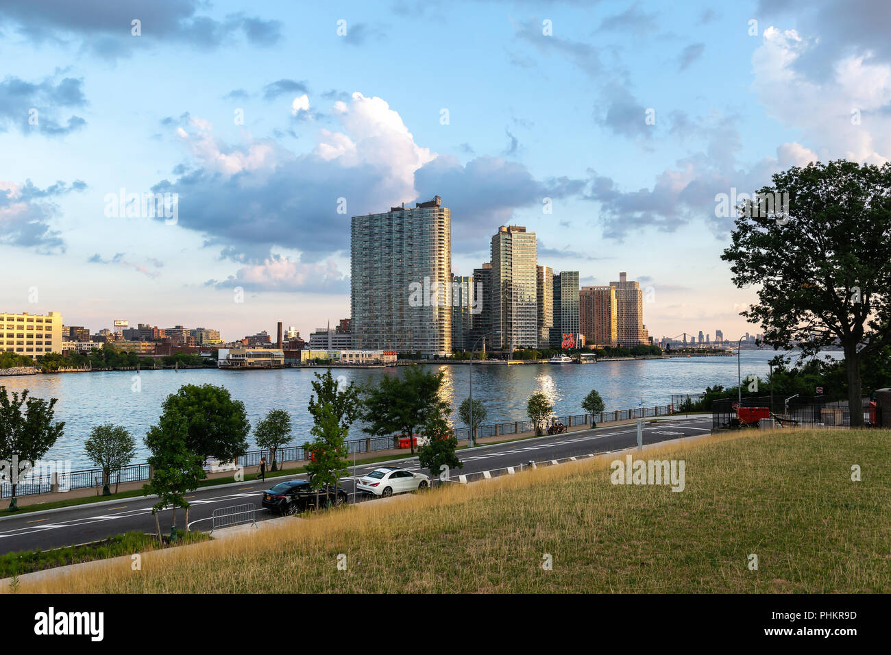 New York City / USA - JUL 27 2018: Long Island City view from Roosevelt Island Stock Photo