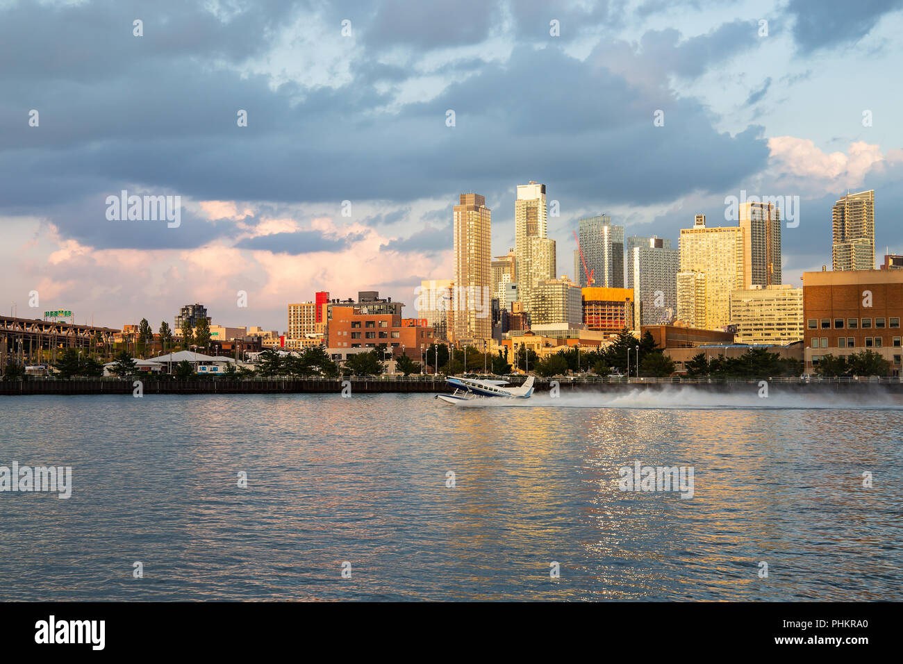 New York City / USA - JUL 27 2018: Long Island City view from Roosevelt Island Stock Photo