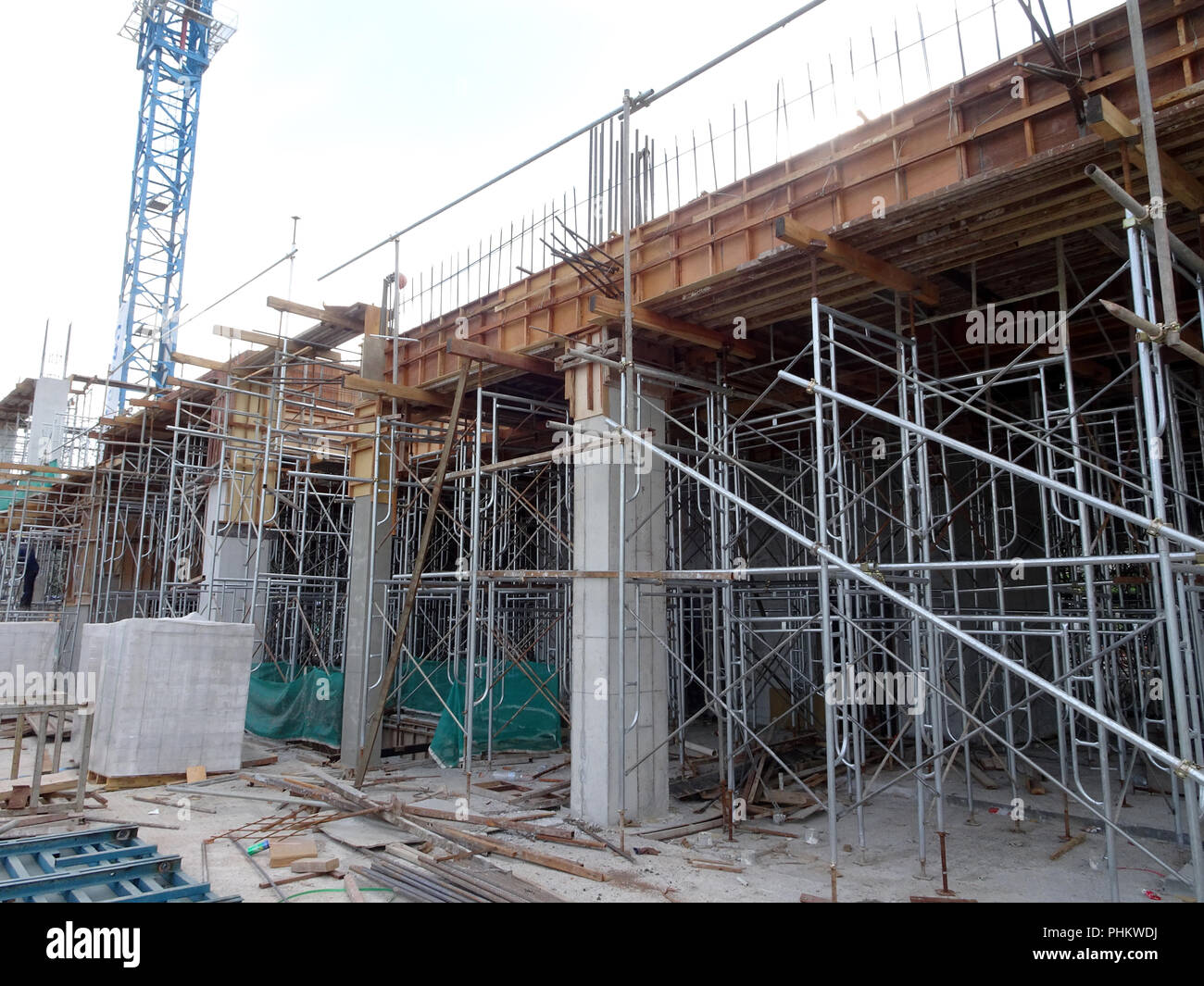 Reinforcement Concrete Column As Part Of Building Structure At The Construction Site Reinforcement Bar On Top Of Column Ready For Next Stage Of Const Stock Photo Alamy