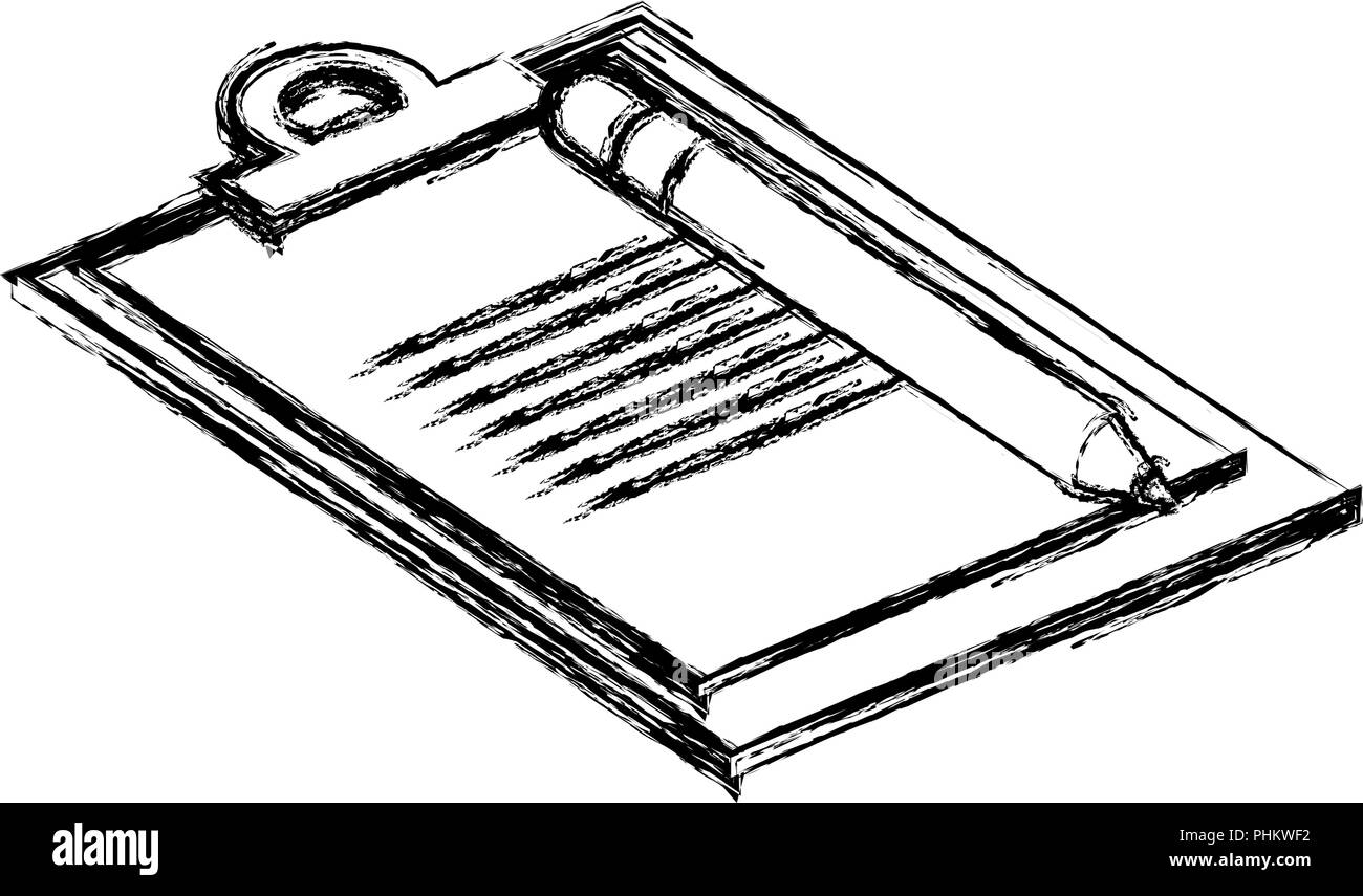 checklist clipboard with pencil vector illustration design Stock Vector ...