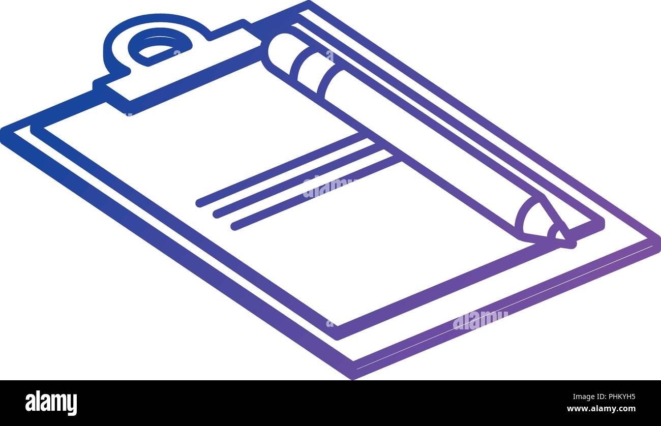 checklist clipboard with pencil vector illustration design Stock Vector ...