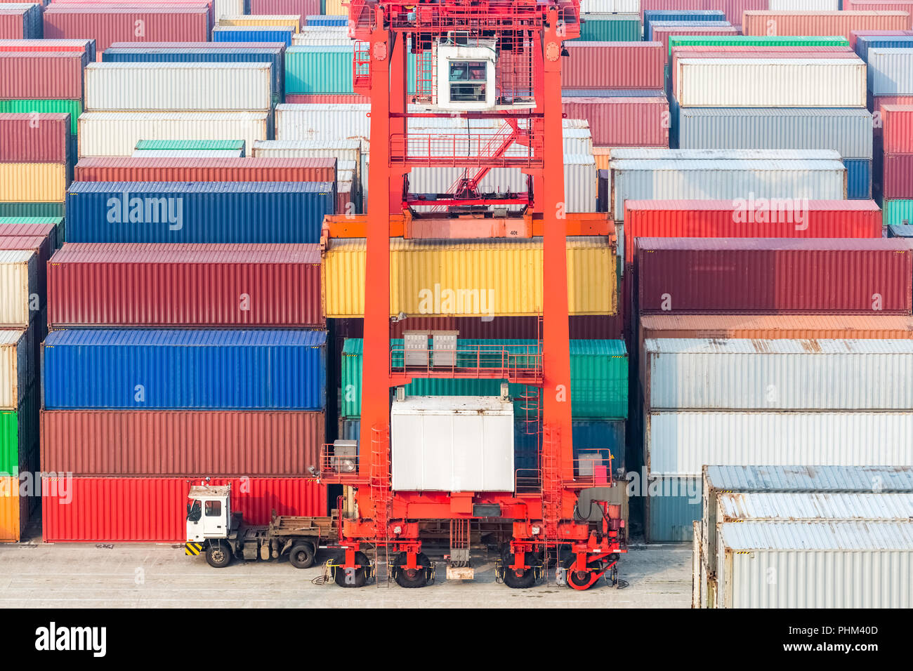 container freight station Stock Photo