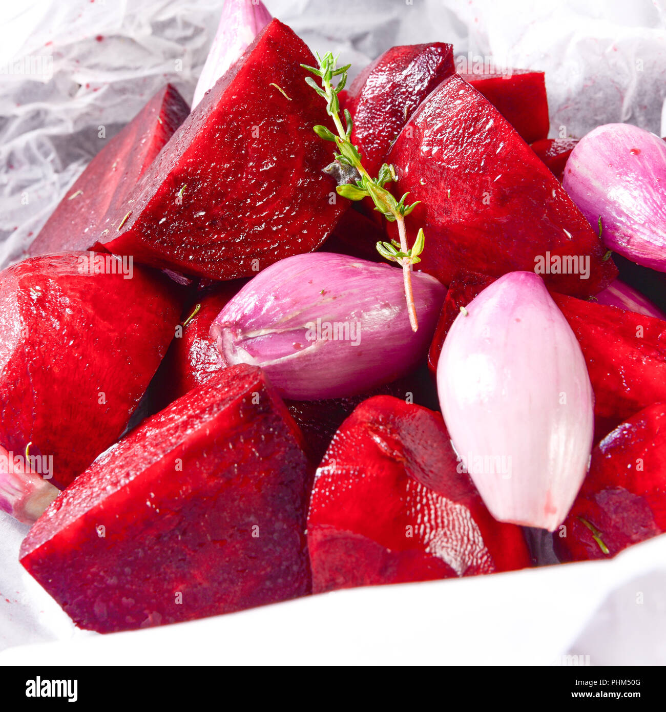 oven baked red beets Stock Photo Alamy