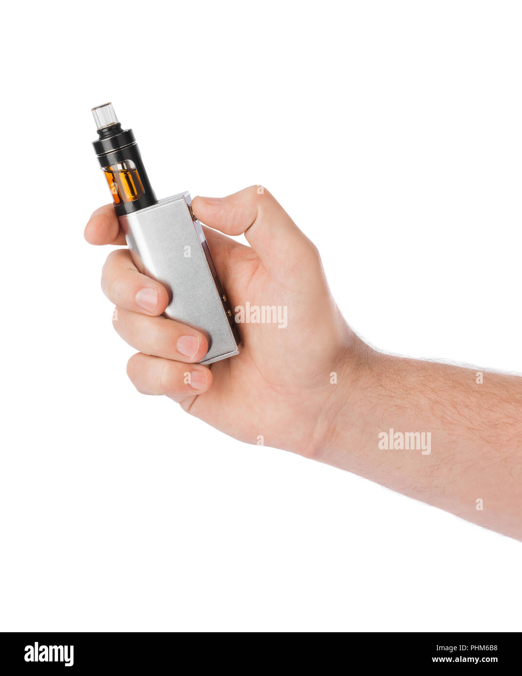 Hand with vape device for smoking Stock Photo