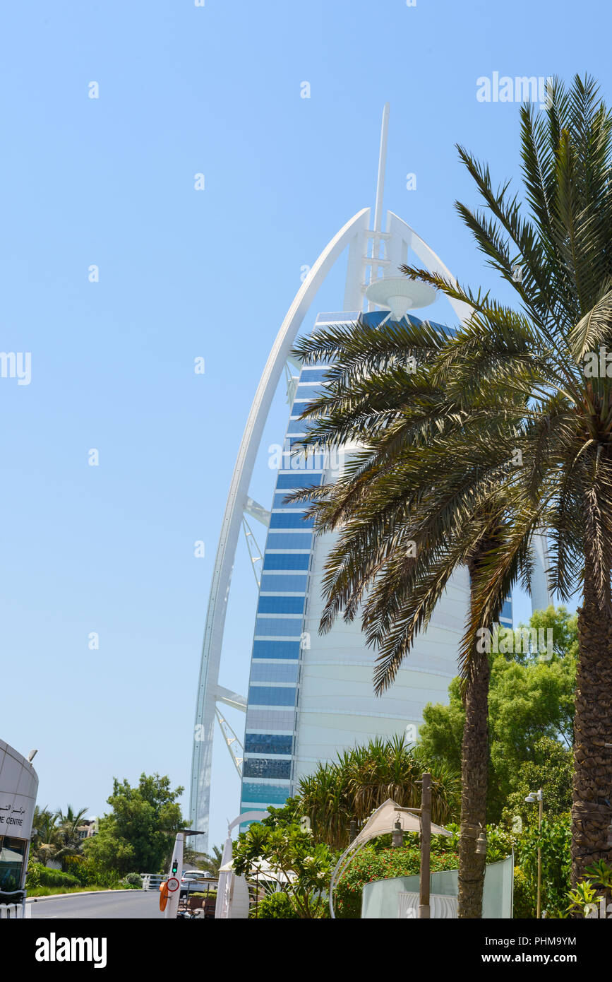 Dubai Uae July 25 2018 Entrance To Burj Al Arab 5 Star Hotel