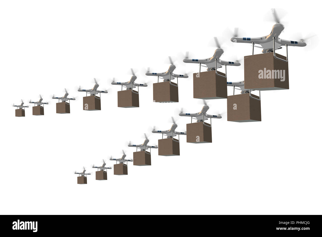 3d rendering white drone Cut Out Stock Images & Pictures - Alamy