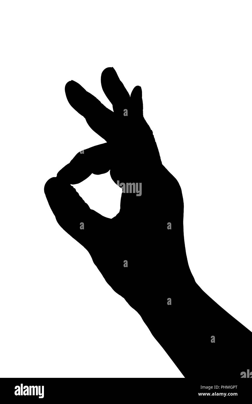 Hand OK sign Stock Photo