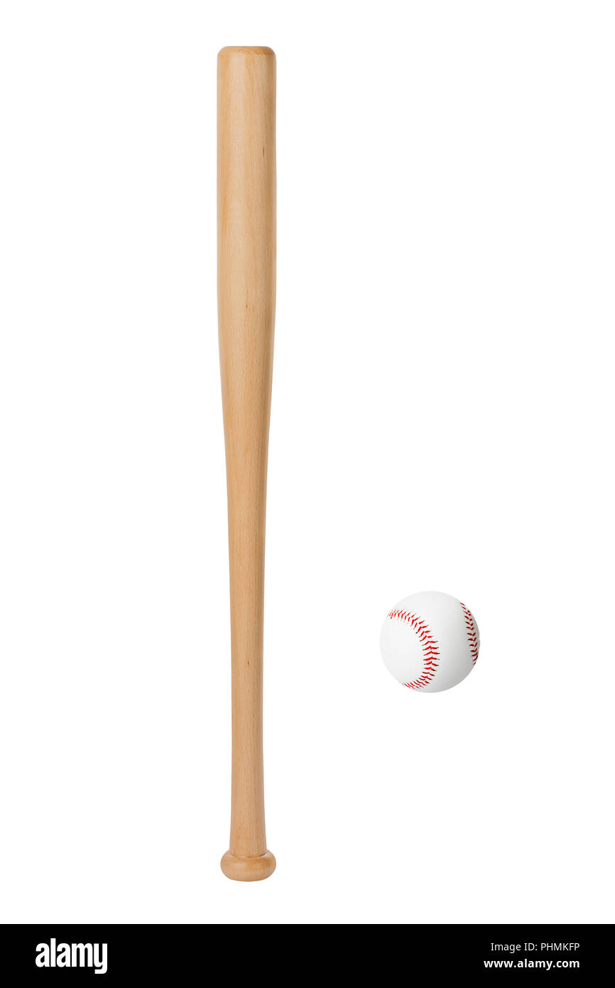 Baseball bat and ball Stock Photo