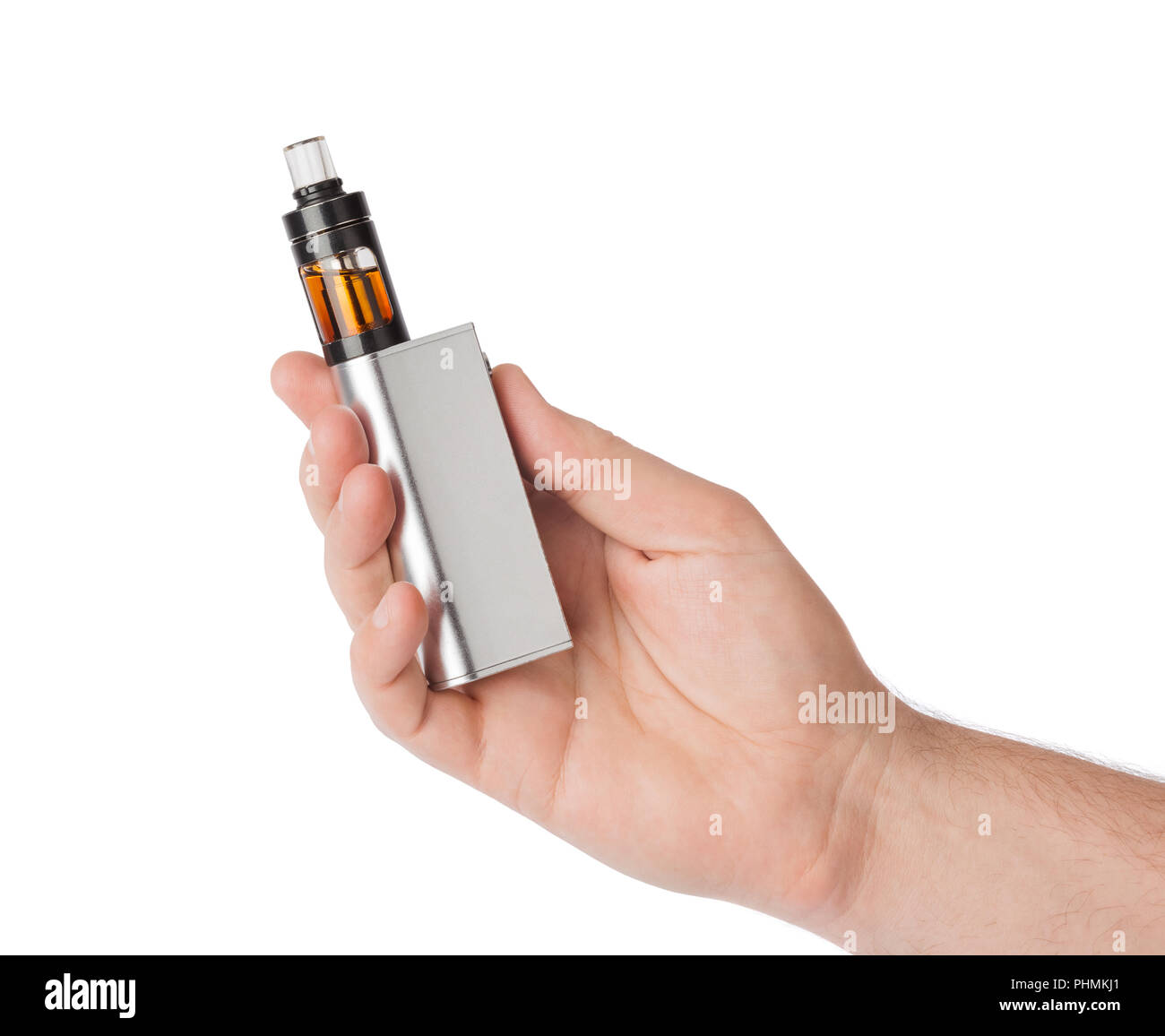 Hand with vape device for smoking Stock Photo Alamy