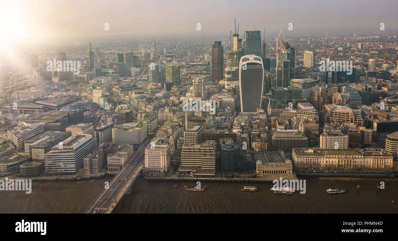 aerial view cityscape of london Stock Photo - Alamy