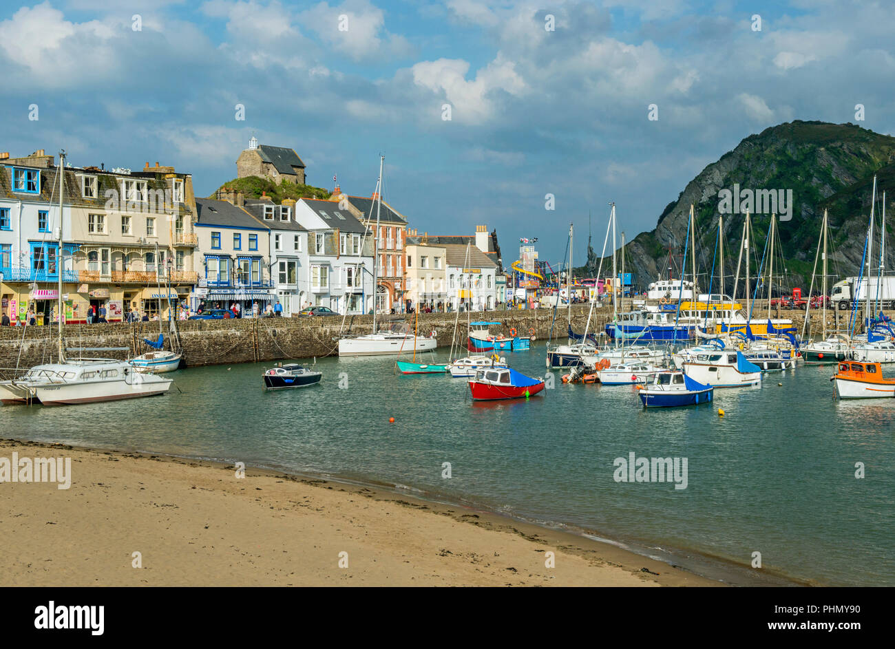 Ilfracombe Harbour North Devon, on the South West Coast Path, photographed in September Stock Photo