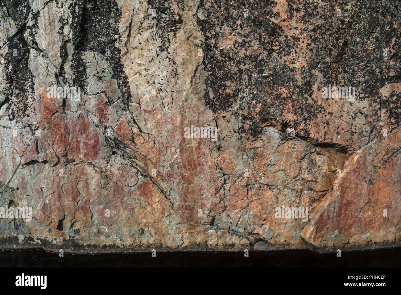 Rockwall Paintings, Värikallio, Stone Age, History, Hossa Nationalpark, Finland Stock Photo