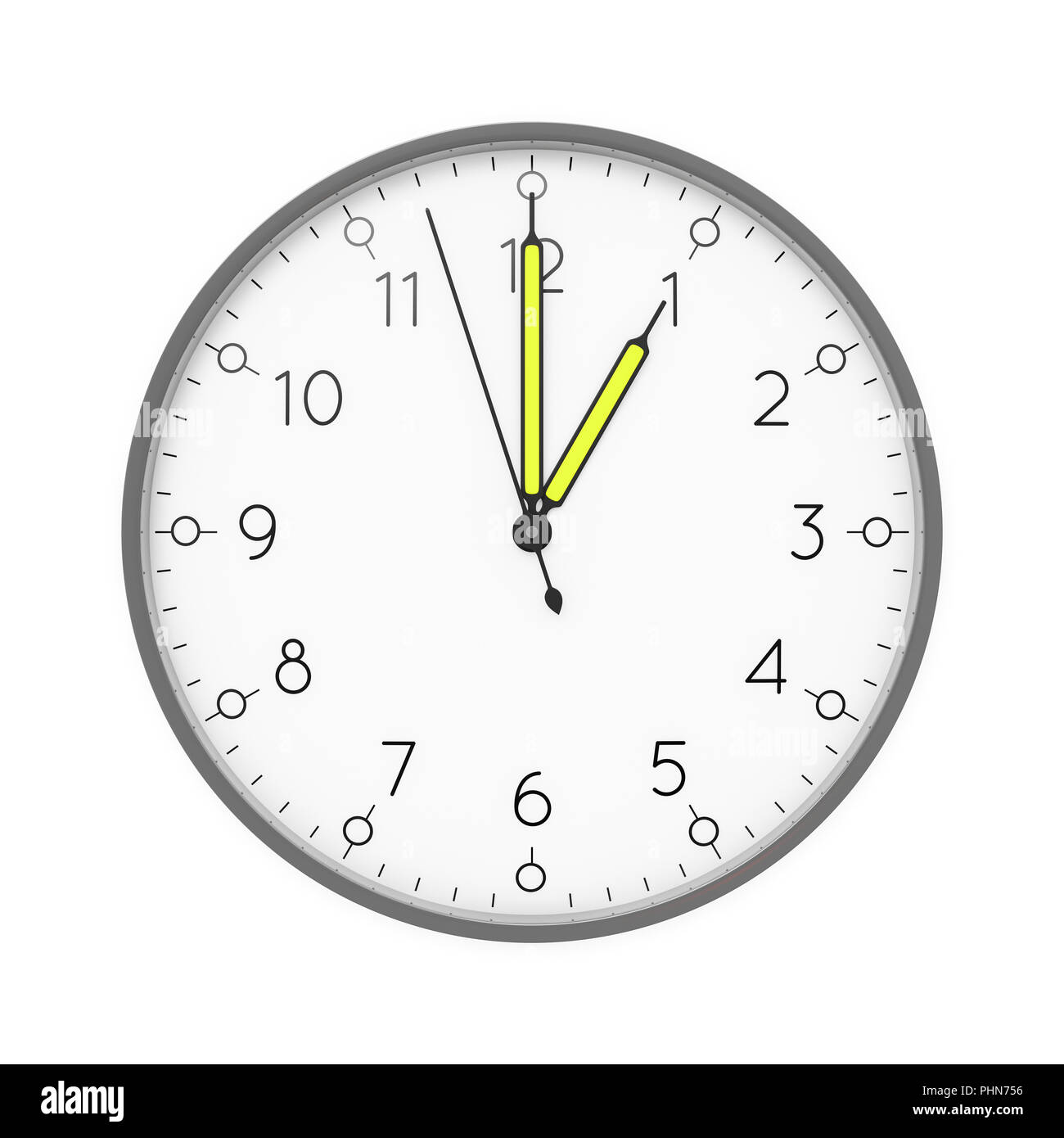yellow clock face 7 o'clock the clock strikes seven 1900 hours