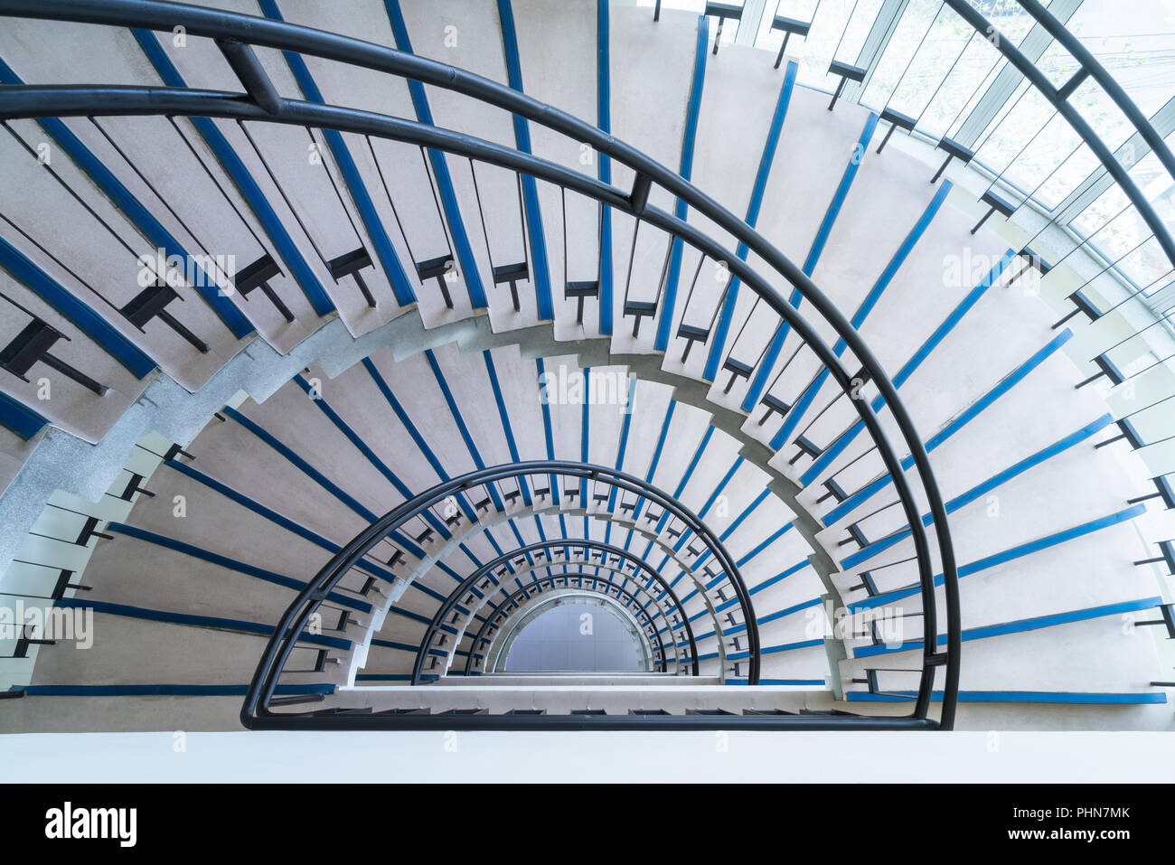 modern semicircle staircase Stock Photo