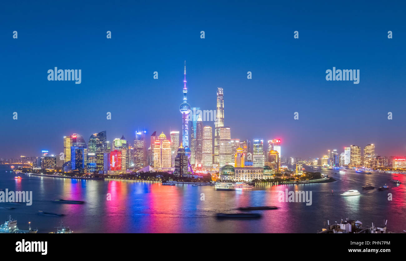 charming nightfall in shanghai Stock Photo