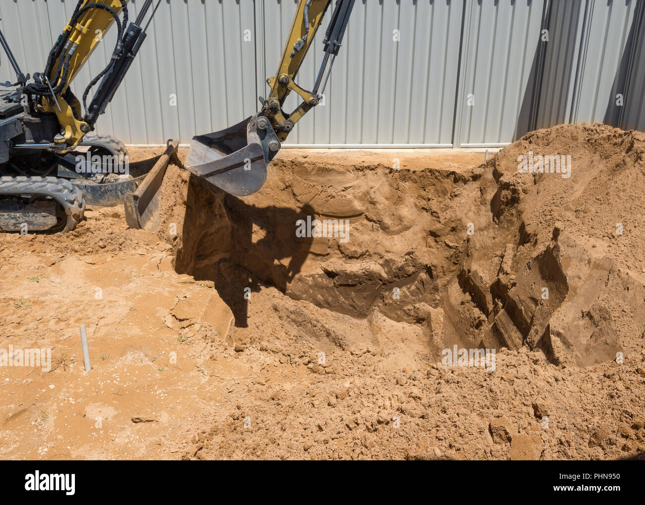 Swimming Pool Excavation Stock Photo