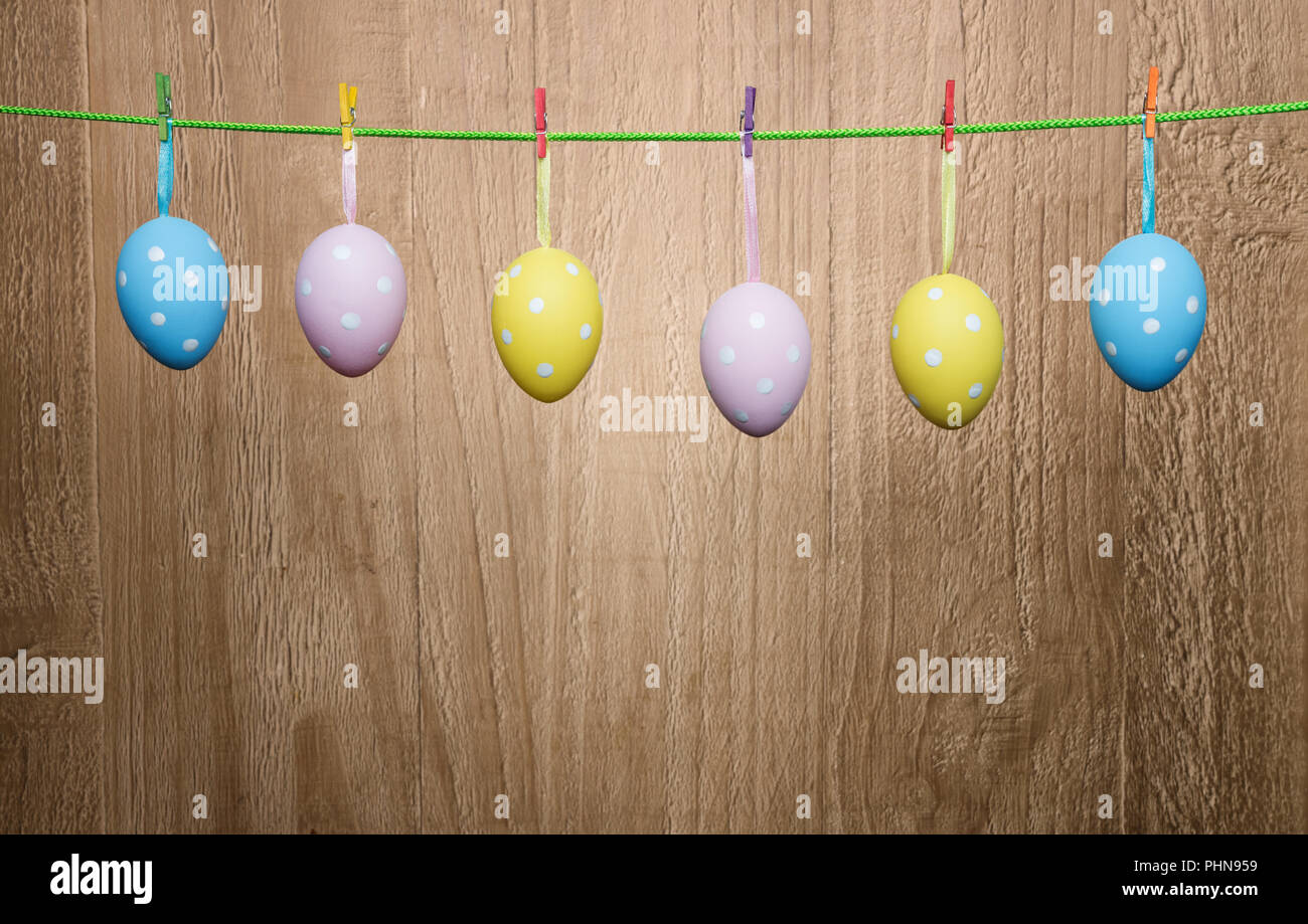 multicolored easter eggs Stock Photo