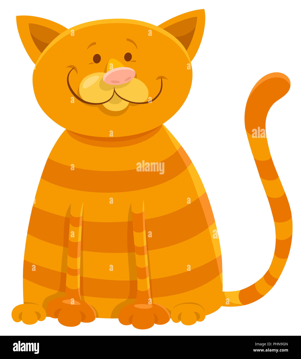 happy cat cartoon animal character Stock Photo