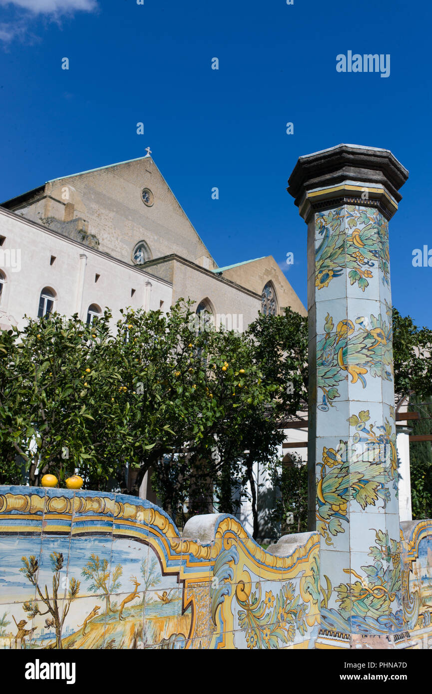 Cloister St. Chiara Stock Photo Alamy