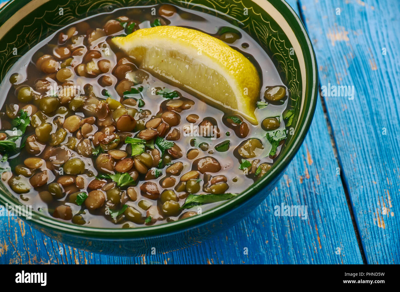 Indian lentils cooked with spinach Stock Photo Alamy
