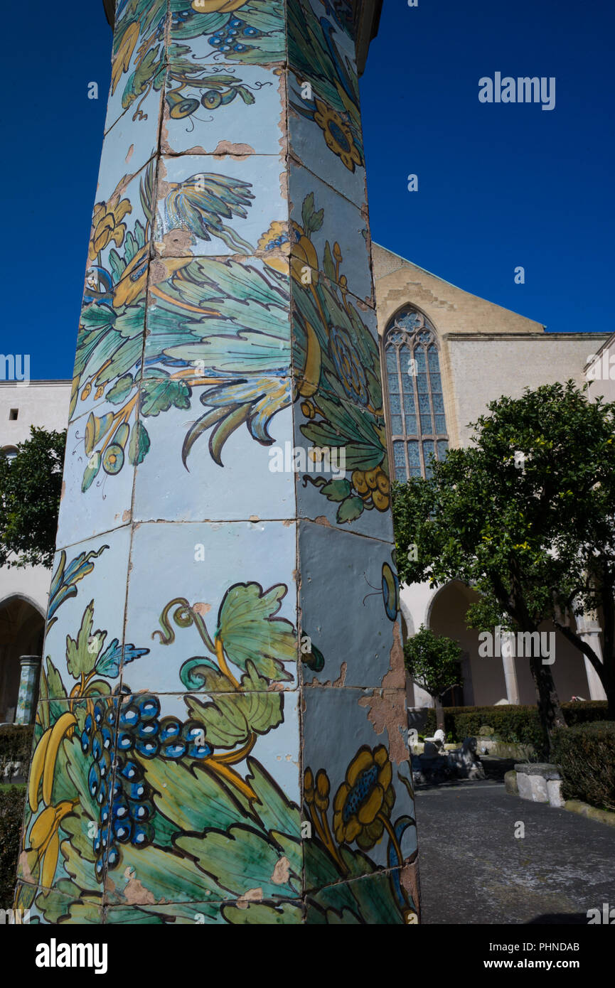 Cloister St. Chiara Stock Photo Alamy