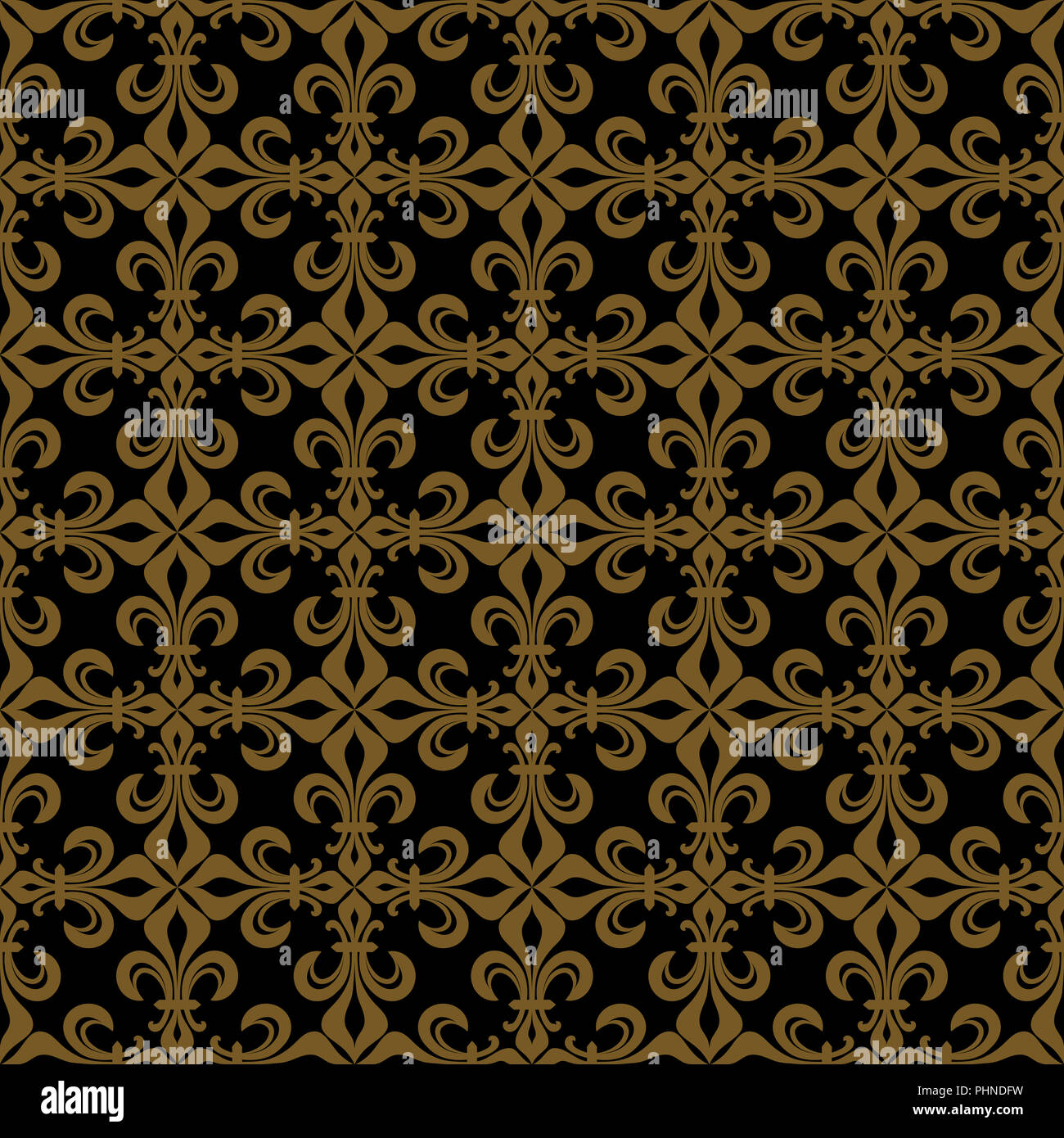 Lace-de-Luce (Lace of Lilies), Rich bronze seamless pattern Stock Photo ...