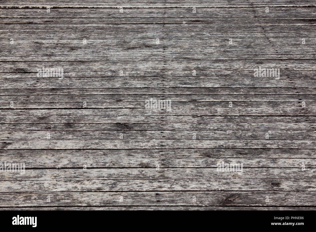 knocked down by rusted nails old wooden boards, from which the building made, in particular the floor Stock Photo