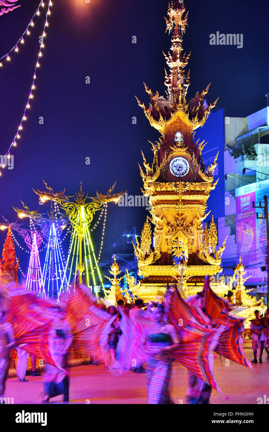 Chiang rai golden clock tower hi-res stock photography and images - Alamy