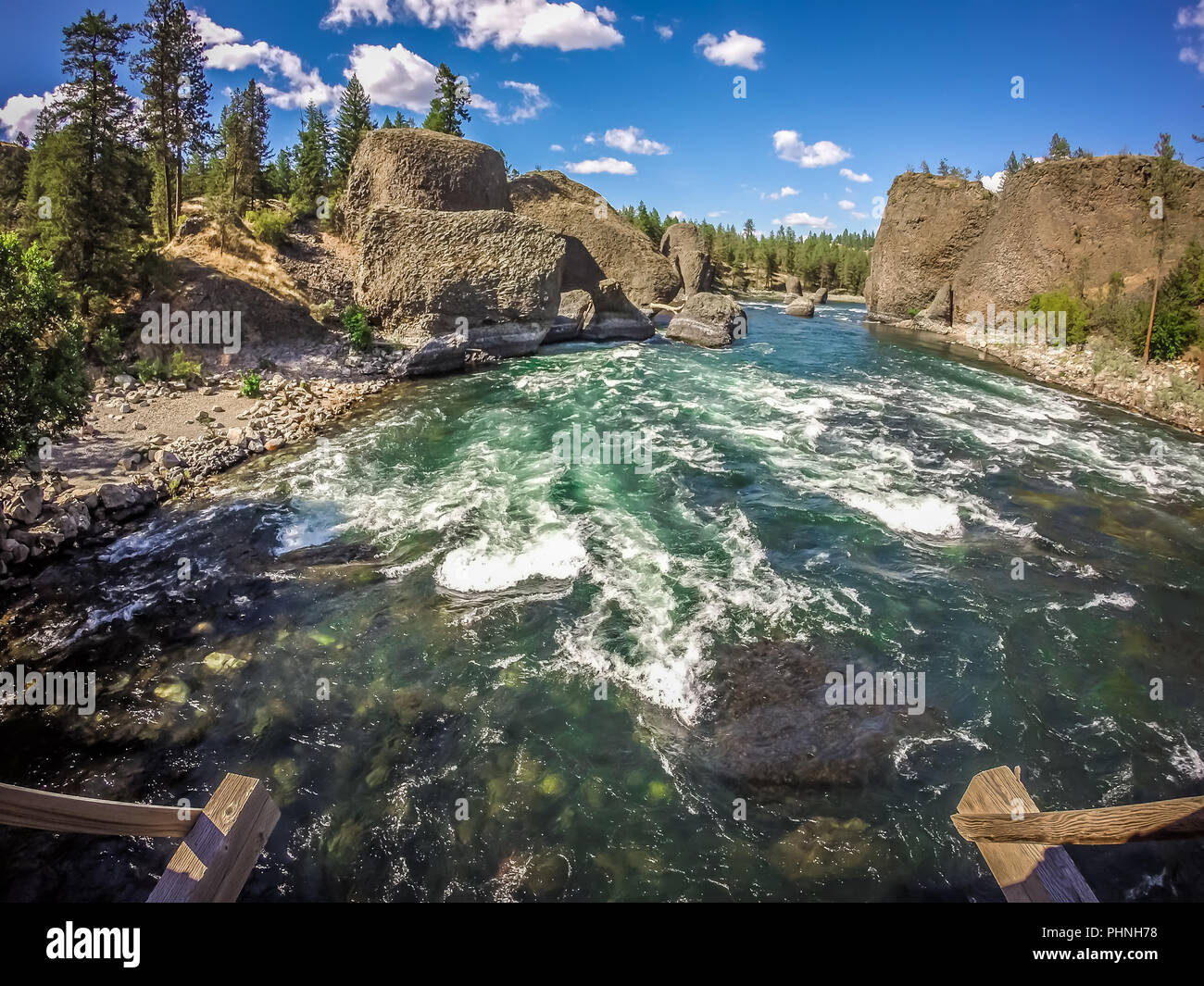 at riverside bowl and pitcher state park in spokane washington Stock