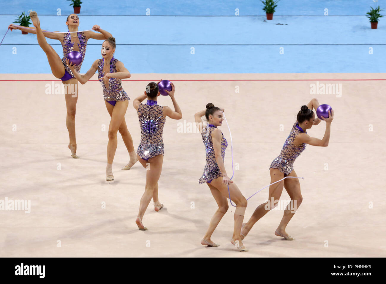 Team Bulgaria Rhythmic Gymnastics Stock Photo Alamy