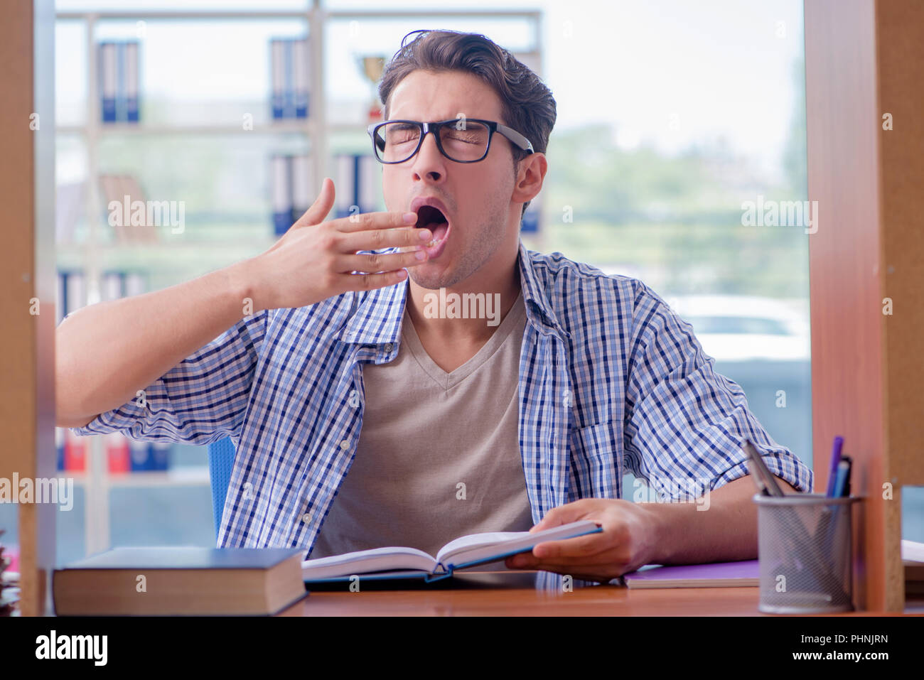 Student studying at home preparing for exam Stock Photo - Alamy