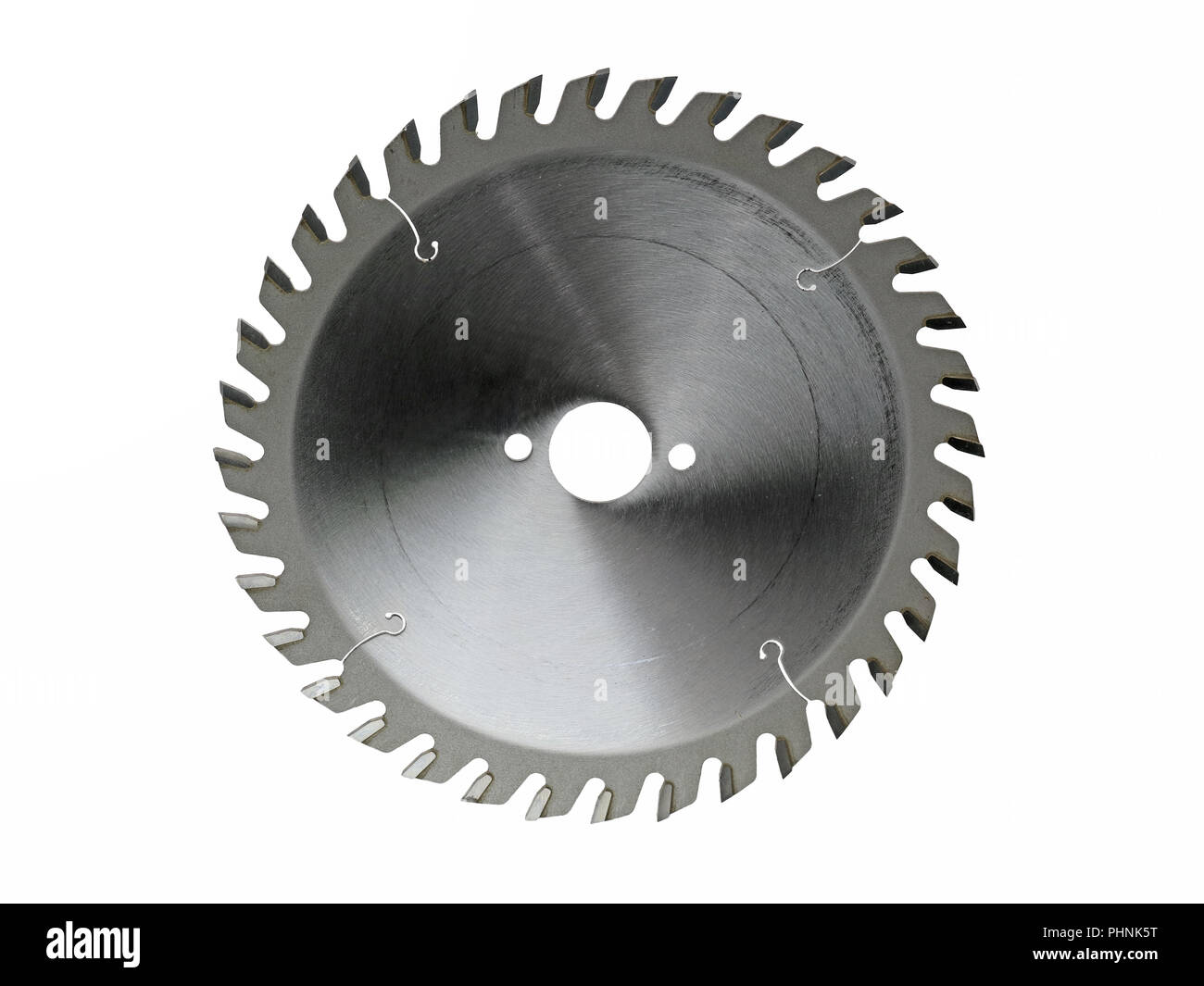 Circular saw blade for wood isolated on white background Stock Photo