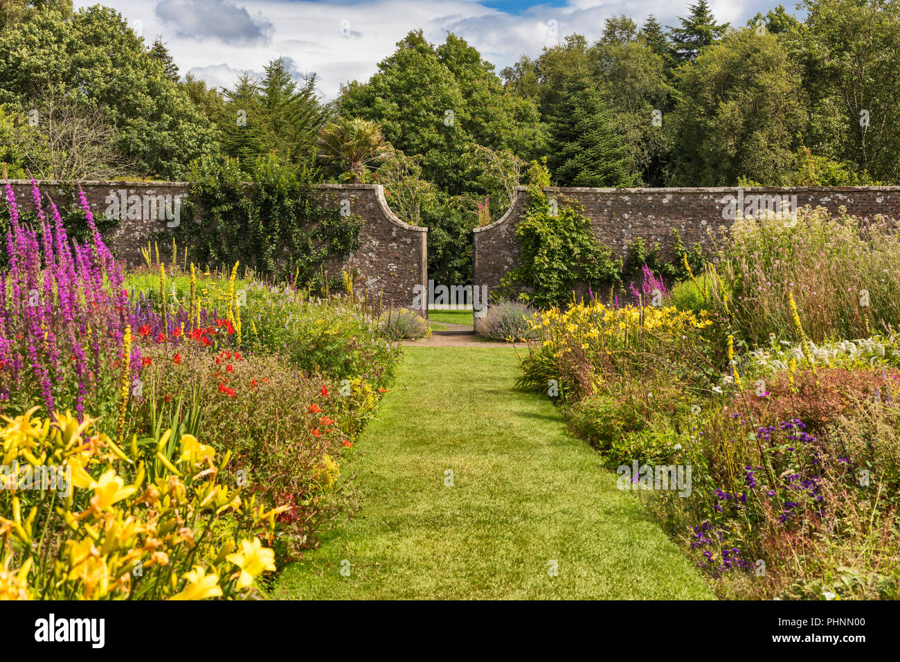 Walled garden, Culzean castle, Ayrshire, Scotland, UK Stock Photo Alamy