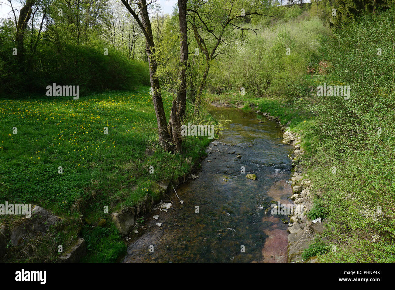 River Starzel in Germany; Baden wuerttemberg; Stock Photo