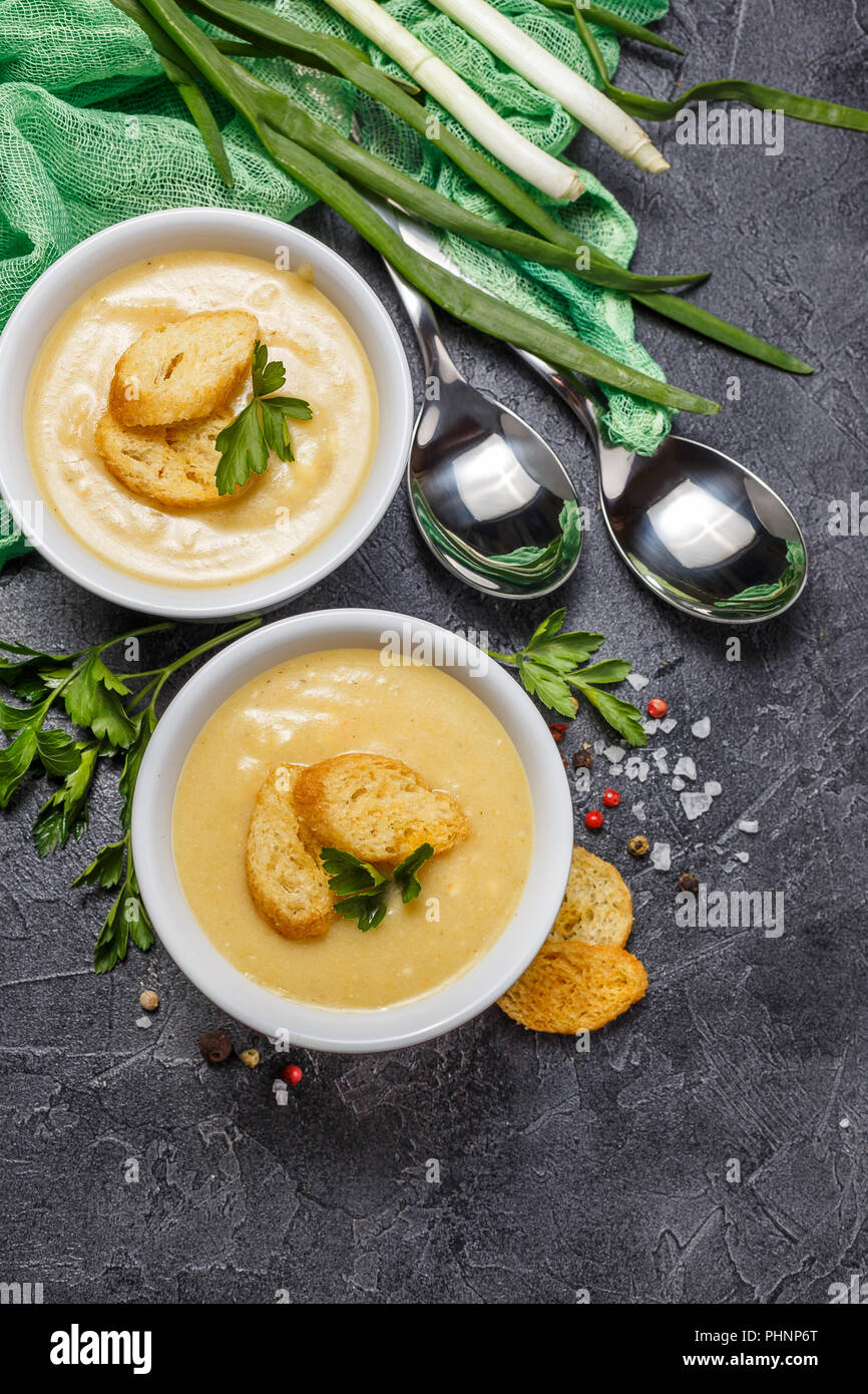 Vegetable soup puree Stock Photo Alamy