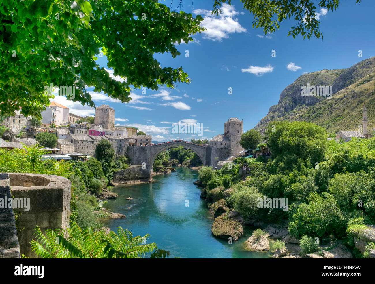 view of the Mostar bridge Stock Photo - Alamy