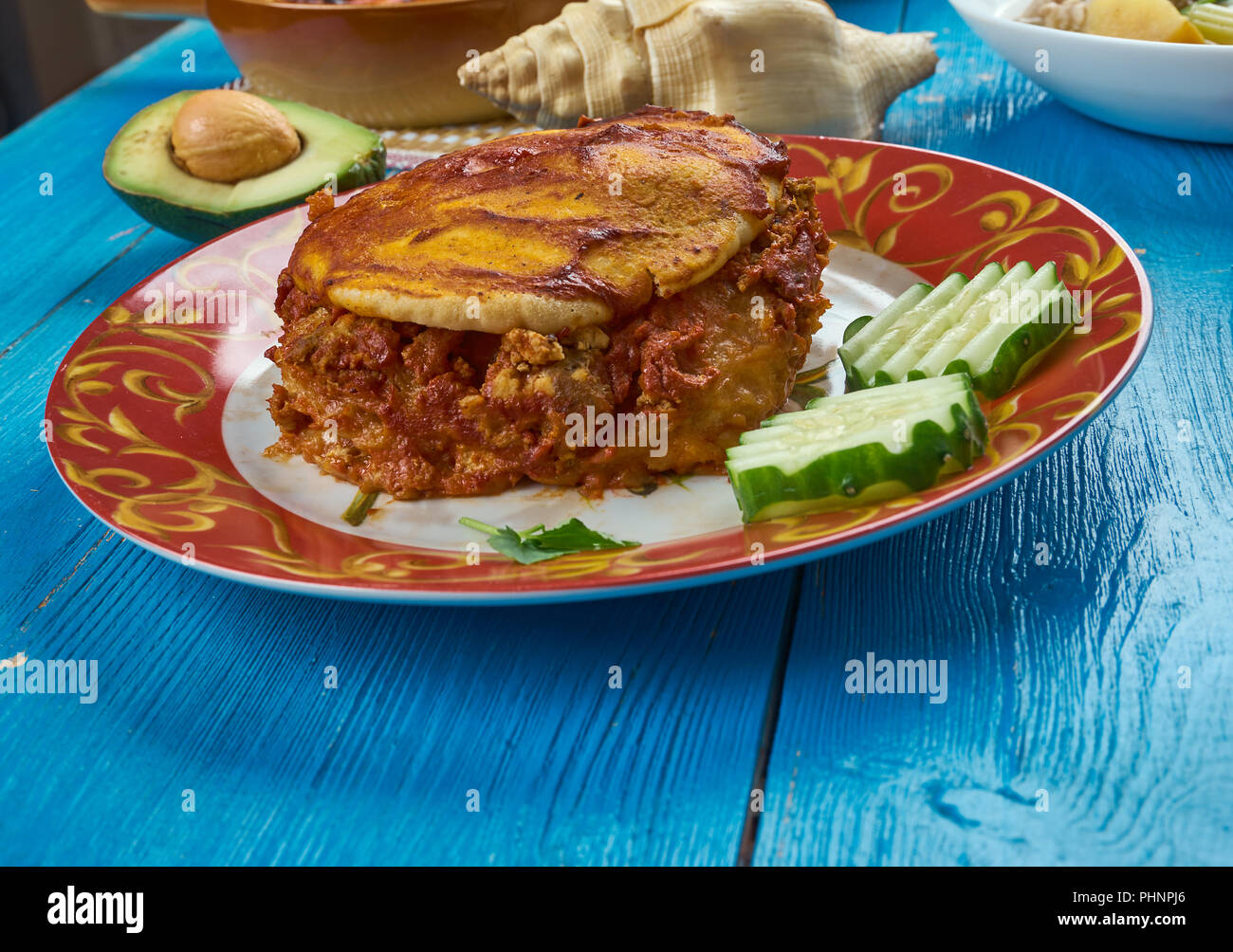 Mexican Tortilla Casserole Stock Photo - Alamy