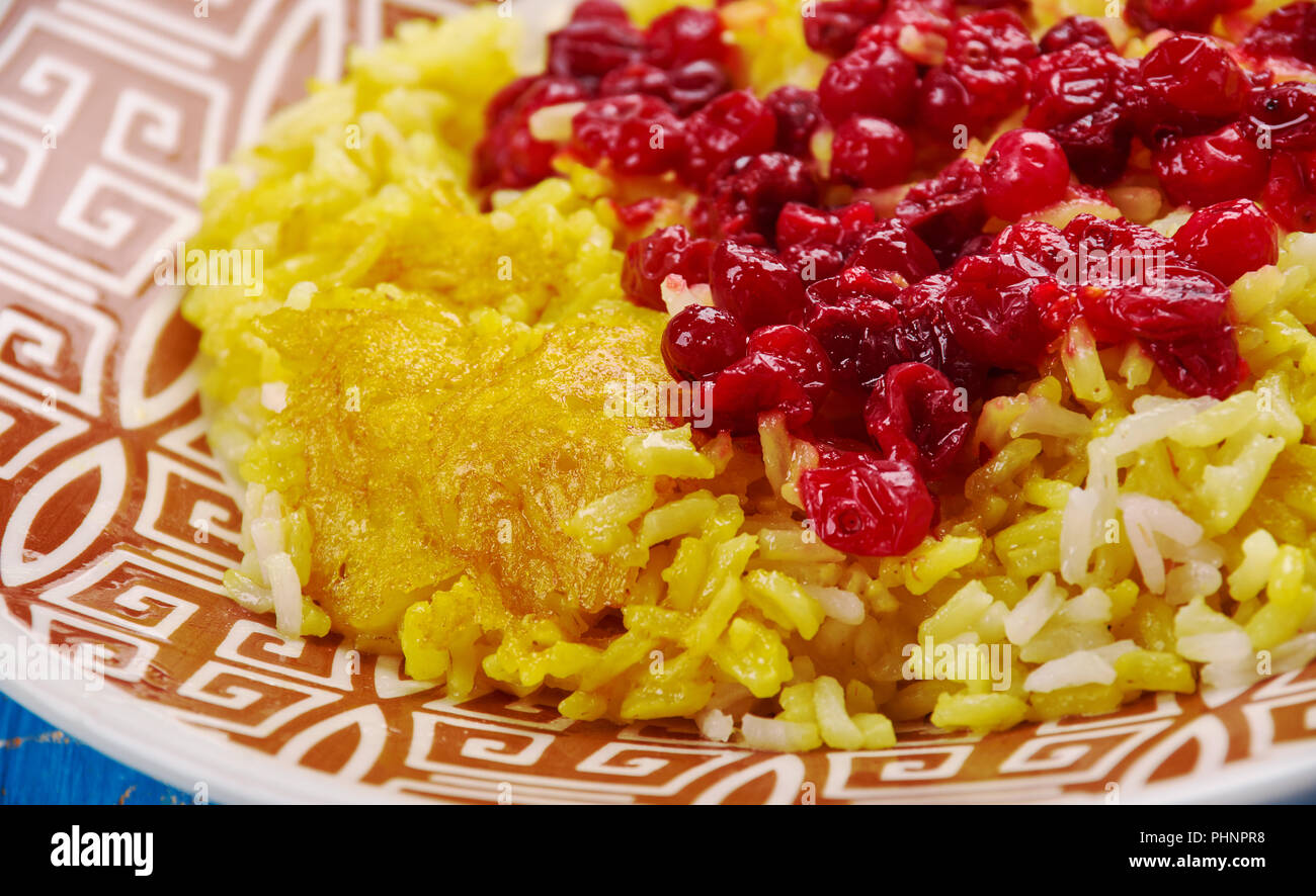Persian Cranberry Rice Pilaf Stock Photo Alamy
