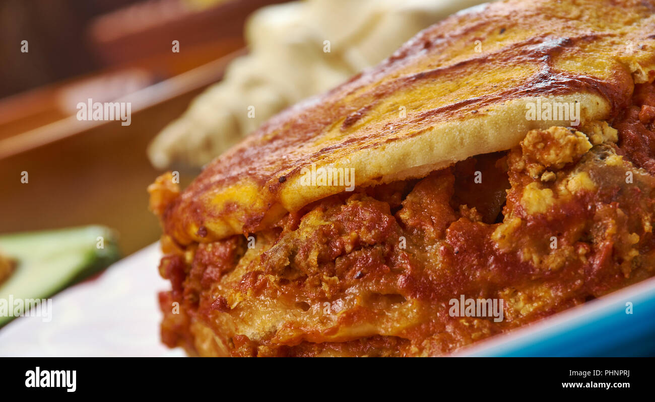 Mexican Tortilla Casserole Stock Photo - Alamy