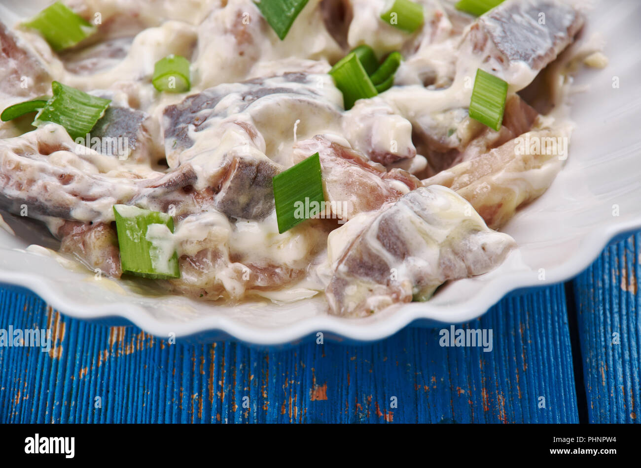 Polish Herring in Sour Cream Stock Photo Alamy