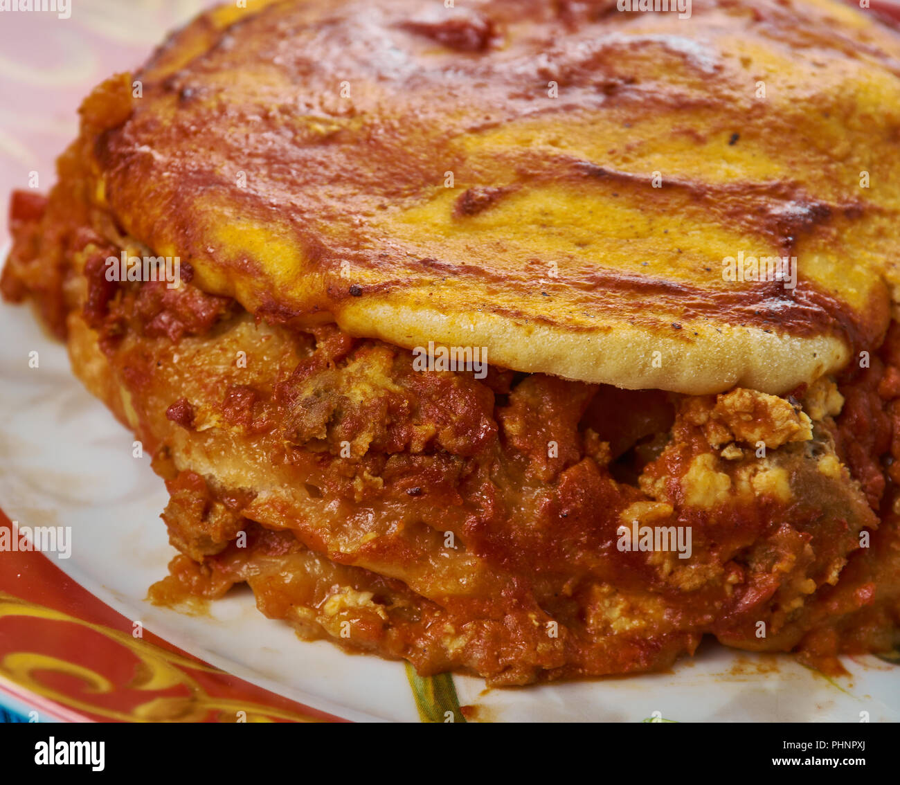 Mexican Tortilla Casserole Stock Photo - Alamy