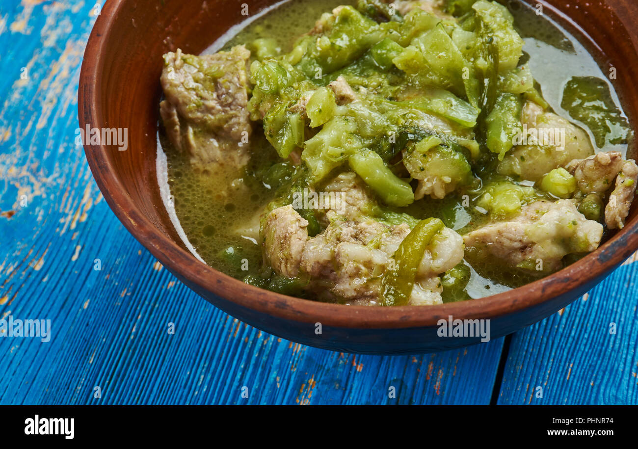 Pork Chili Verde Stock Photo