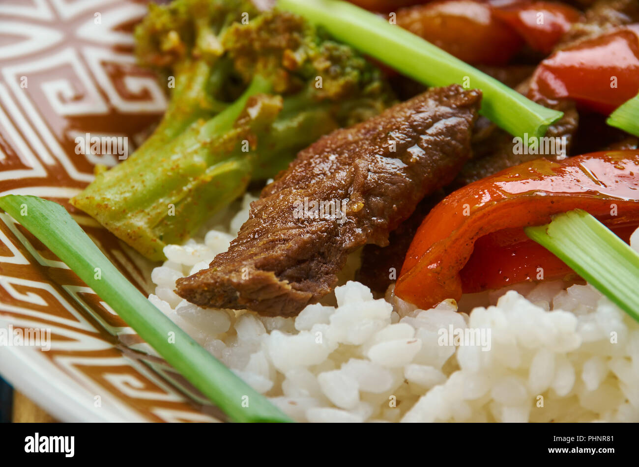Beef chilli flash fry Stock Photo - Alamy