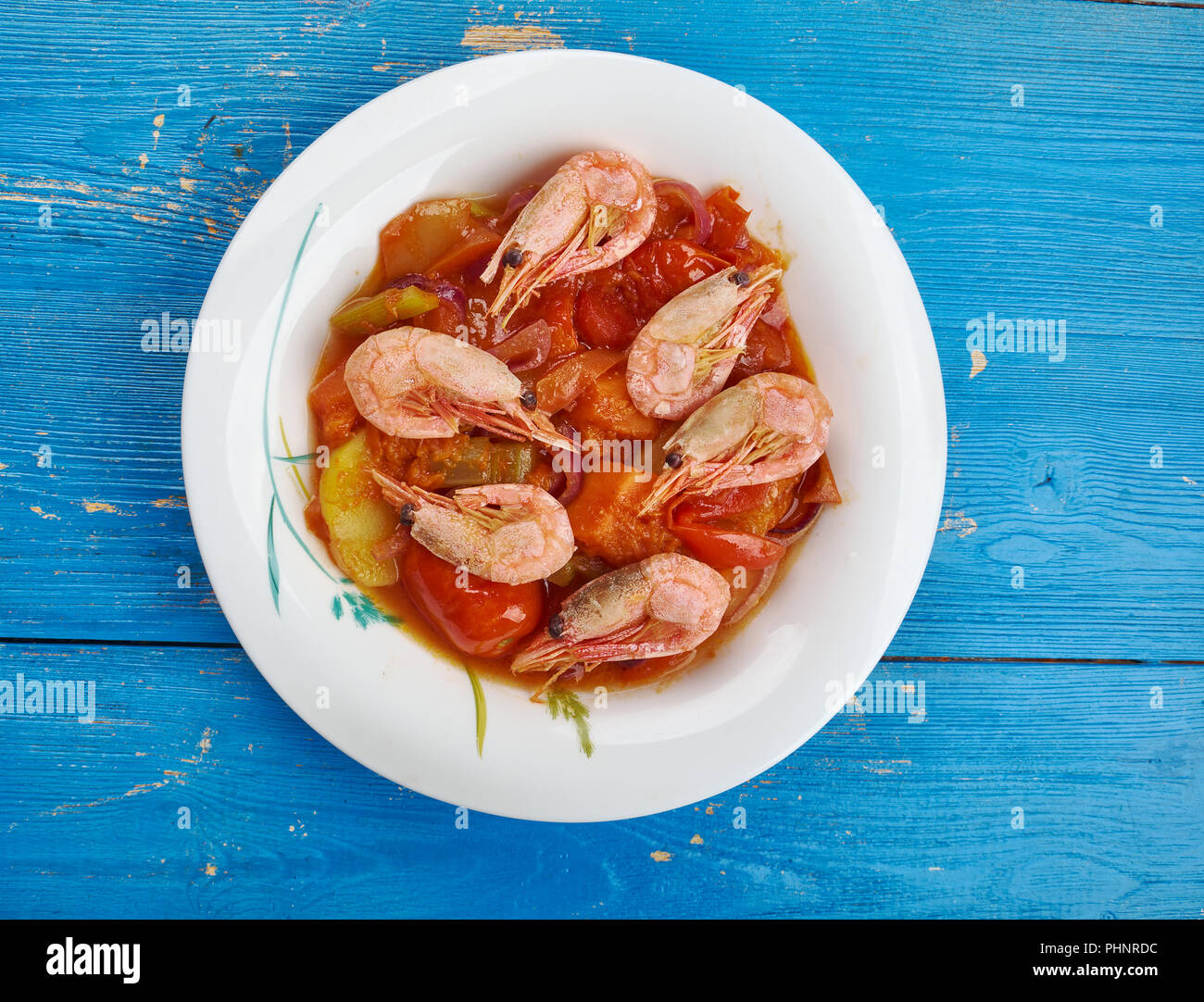 Shrimp Vegetable Tagine Stock Photo Alamy