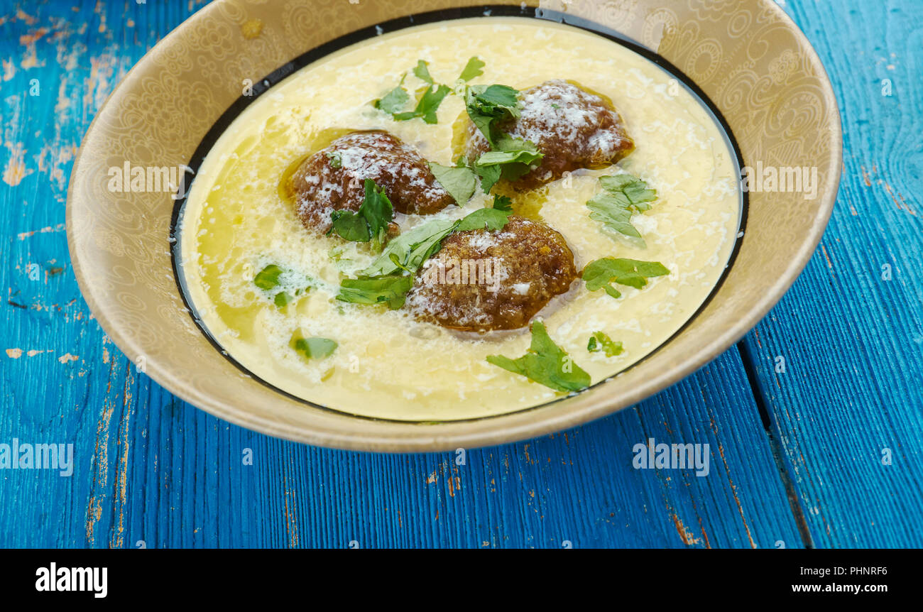 Traditional Greek Meatball Soup Stock Photo - Alamy