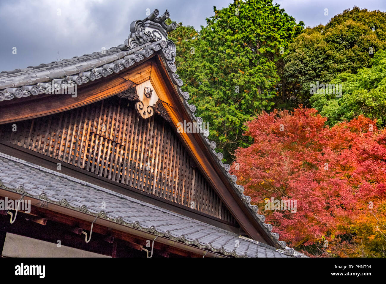 Autumn visit in Konpuku-ji Temple, Kyoto, Japan Stock Photo